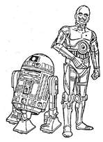 coloriage star wars R2D2 et C3PO